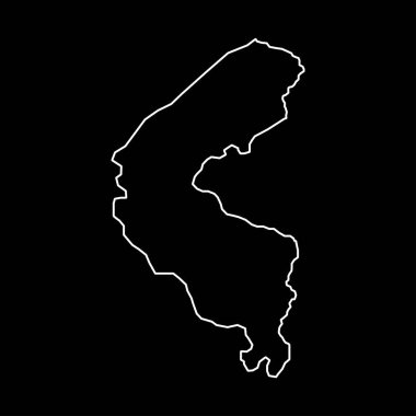 Paris et petite couronne map, Hauts-de-Seine, Fransa. Vektör illüstrasyonu.