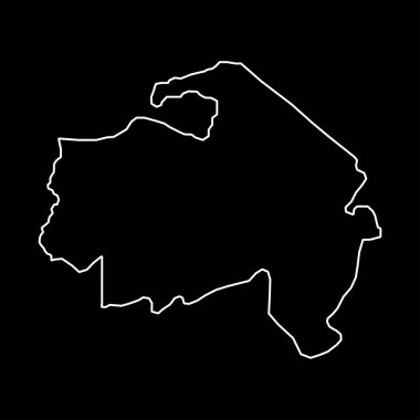 Paris et petite couronne map, Val-de-Marne, Fransa. Vektör illüstrasyonu.