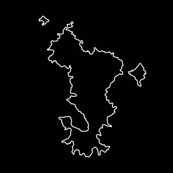 马约特岛地图法国的一个地区 矢量说明 — 图库矢量图片