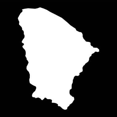 Ceara Haritası, Brezilya eyaleti. Vektör İllüstrasyonu.