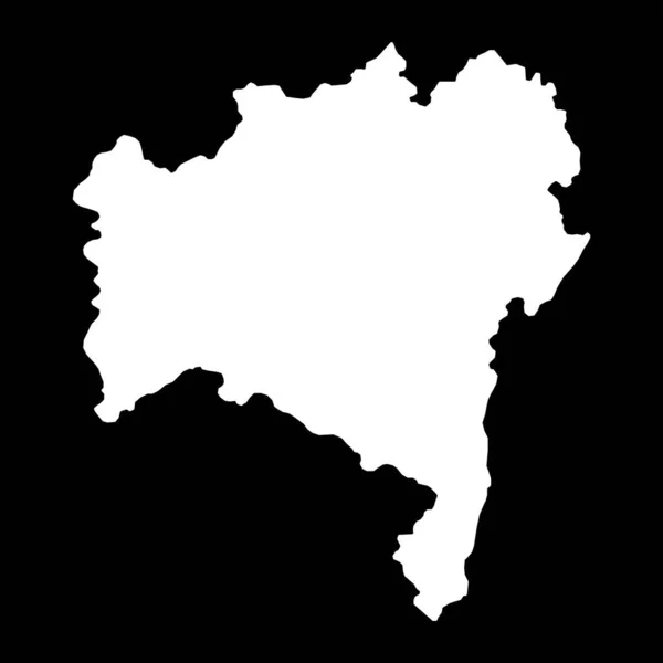 Bahia Haritası Brezilya Eyaleti Vektör Llüstrasyonu — Stok Vektör