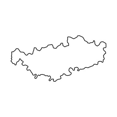 Walloon Brabant Eyaleti haritası, Belçika Eyaletleri. Vektör illüstrasyonu.