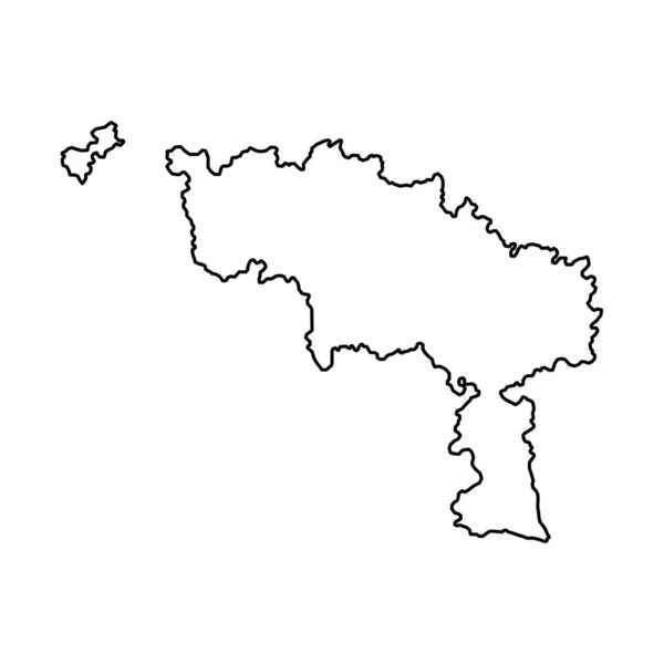 Mapa Prowincji Hainaut Prowincje Belgii Ilustracja Wektora — Wektor stockowy