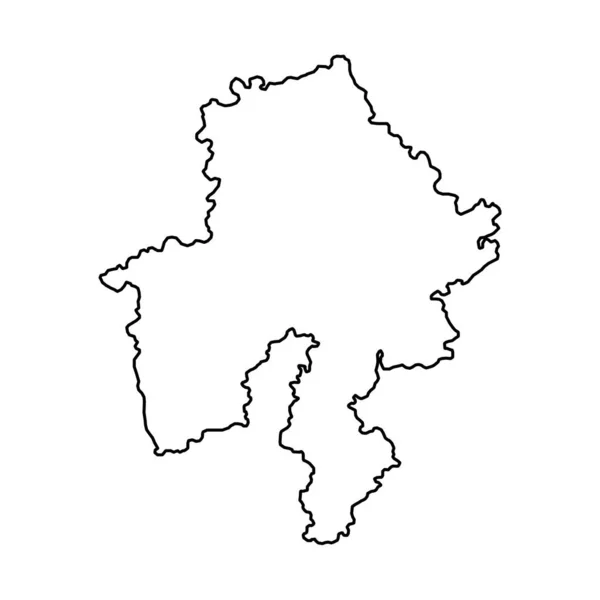 ベルギーのナミュール州地図 ベクターイラスト — ストックベクタ