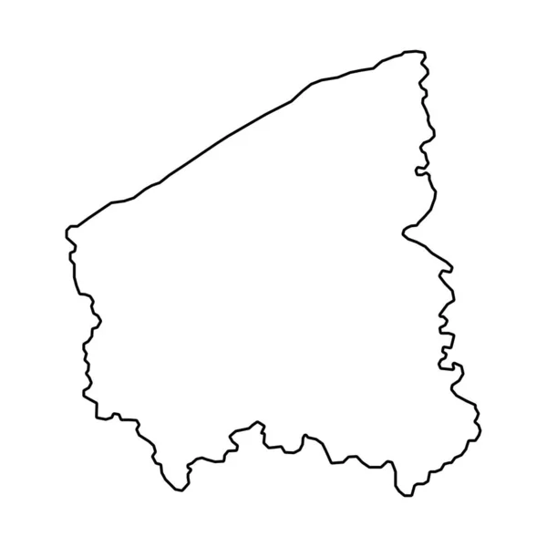 Mapa Província Flandres Ocidental Províncias Bélgica Ilustração Vetorial — Vetor de Stock