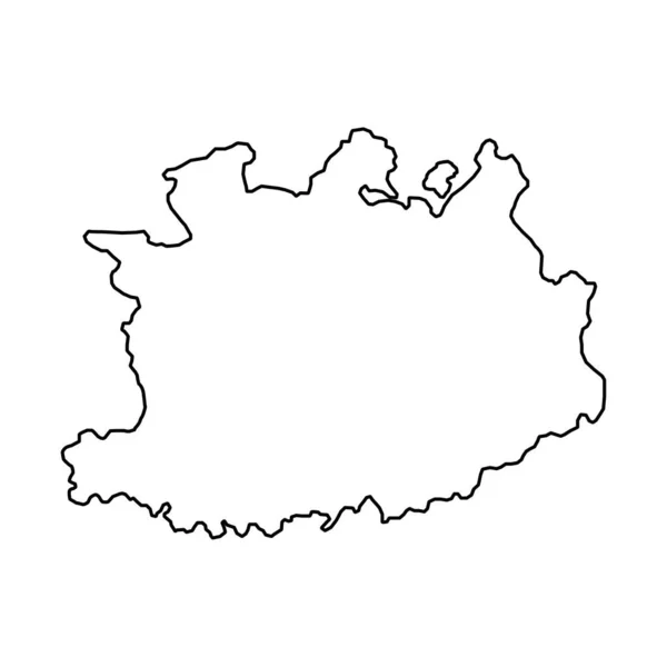アントワープ州地図 ベルギーの州 ベクターイラスト — ストックベクタ