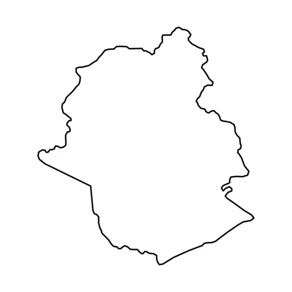 ベルギーのブリュッセル州地図 ベクターイラスト — ストックベクタ