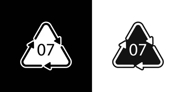 Recycling Code Symbol Kunststoff Recycling Vektor Polyethylen Zeichen — Stockvektor