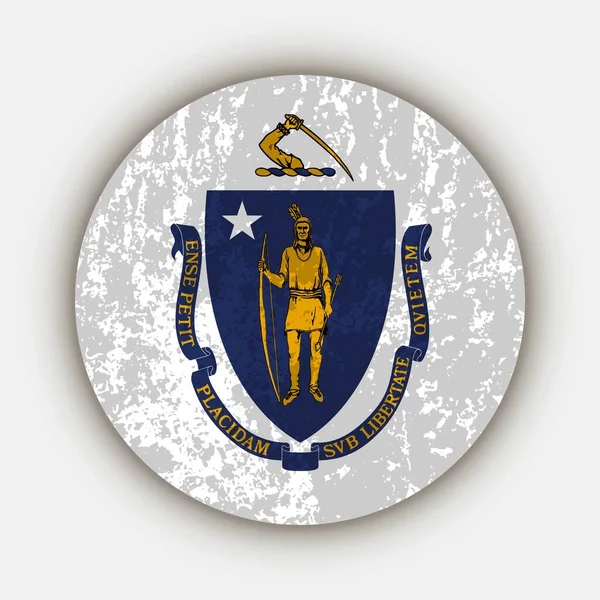 Massachusetts State Flag Vector Illustration — Stock Vector