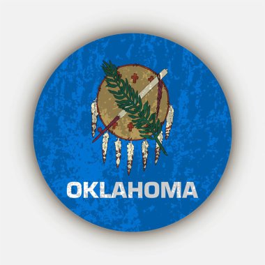 Oklahoma eyalet bayrağı. Vektör çizimi.