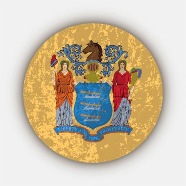 New Jersey state flag. Vector illustration.