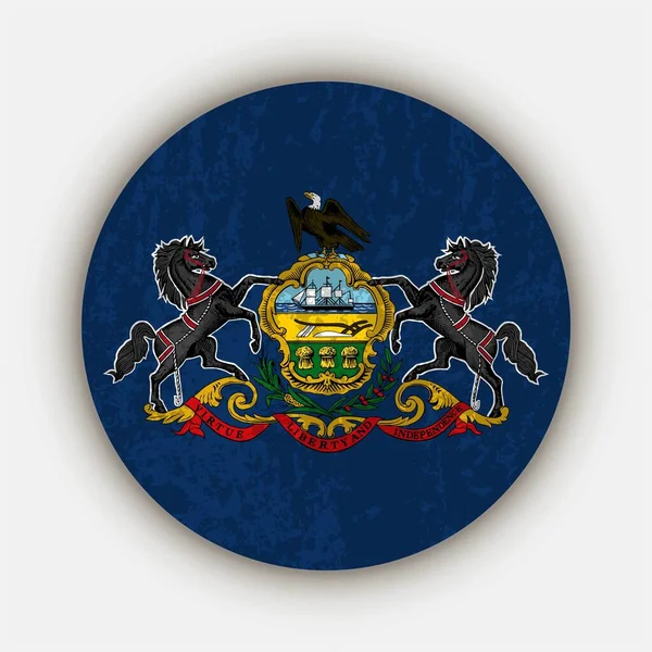Pennsylvania State Flag Vector Illustration — Vetor de Stock