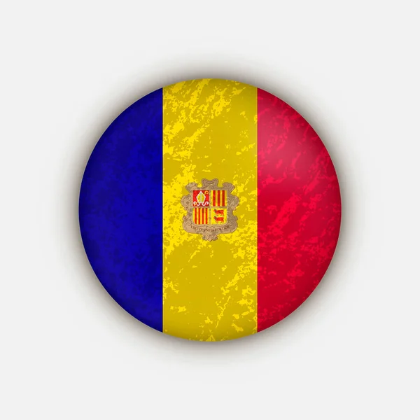 Země Andorra Andorrská Vlajka Vektorová Ilustrace — Stockový vektor
