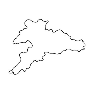 Jura haritası, İsviçre Kantonları. Vektör illüstrasyonu.