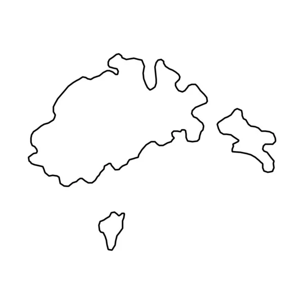 シャフハウゼン地図 スイスのカントン ベクターイラスト — ストックベクタ