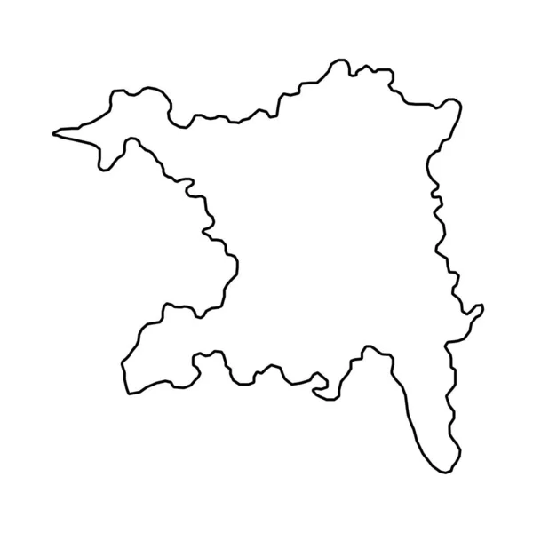 Mappa Argovia Cantoni Della Svizzera Illustrazione Vettoriale — Vettoriale Stock