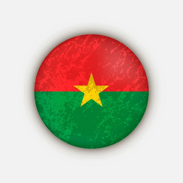 País Burkina Faso Bandeira Burkina Faso Ilustração Vetorial — Vetor de Stock