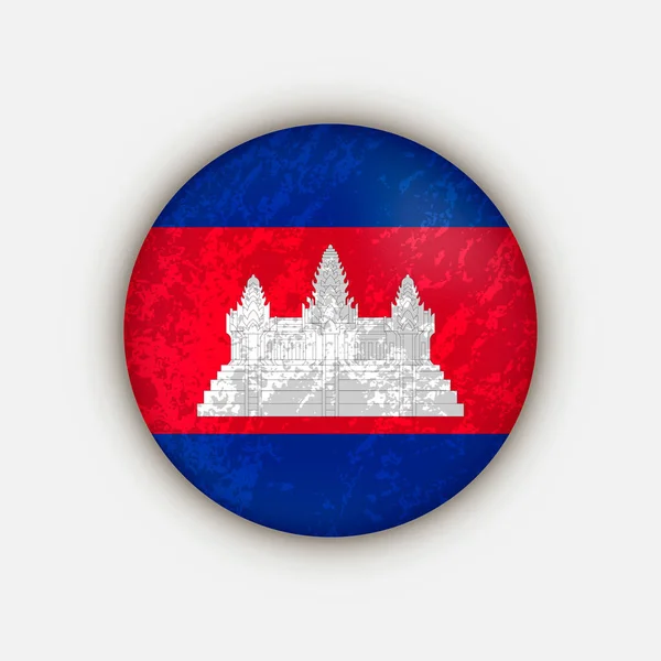 Country Kamboçya Kamboçya Bayrağı Vektör Illüstrasyonu — Stok Vektör