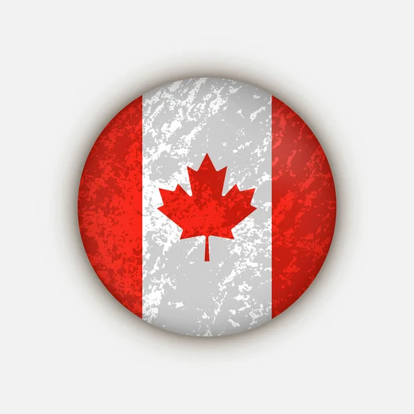 País Canadá Bandeira Canadá Ilustração Vetorial — Vetor de Stock