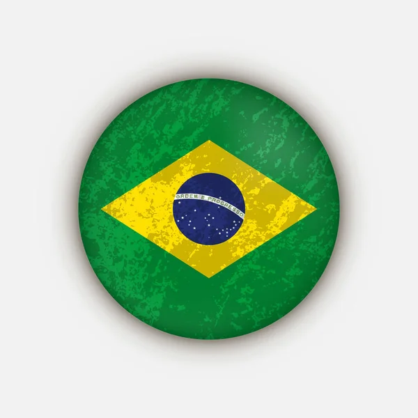 Taşra Brezilya Brezilya Bayrağı Vektör Illüstrasyonu — Stok Vektör