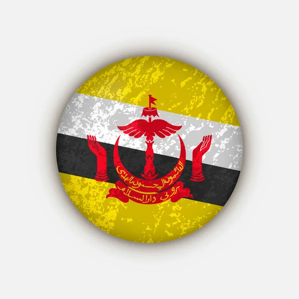 Ország Brunei Brunei Zászló Vektorillusztráció — Stock Vector