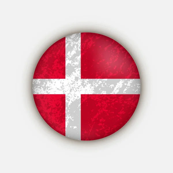 Paese Danimarca Bandiera Danese Illustrazione Vettoriale — Vettoriale Stock