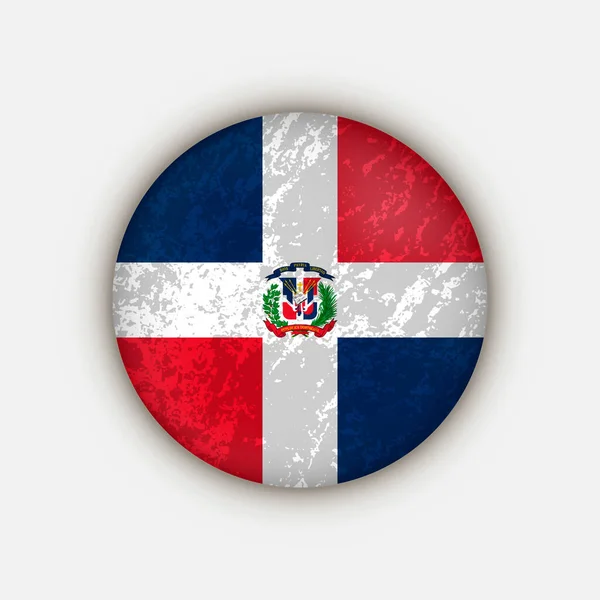 Pays République Dominicaine Drapeau République Dominicaine Illustration Vectorielle — Image vectorielle