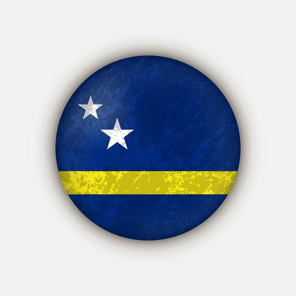 Paese Curacao Bandiera Curacao Illustrazione Vettoriale — Vettoriale Stock