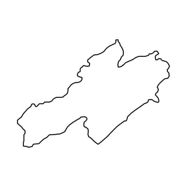 Χάρτης Neuchatel Καντόνια Της Ελβετίας Εικονογράφηση Διανύσματος — Διανυσματικό Αρχείο