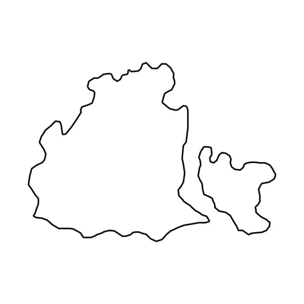 Mapa Obwaldena Kantony Szwajcarii Ilustracja Wektora — Wektor stockowy