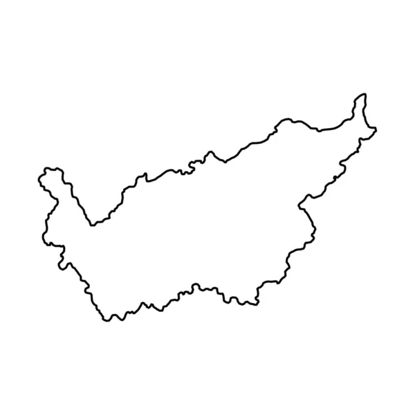 Χάρτης Βαλέ Καντόνια Της Ελβετίας Εικονογράφηση Διανύσματος — Διανυσματικό Αρχείο