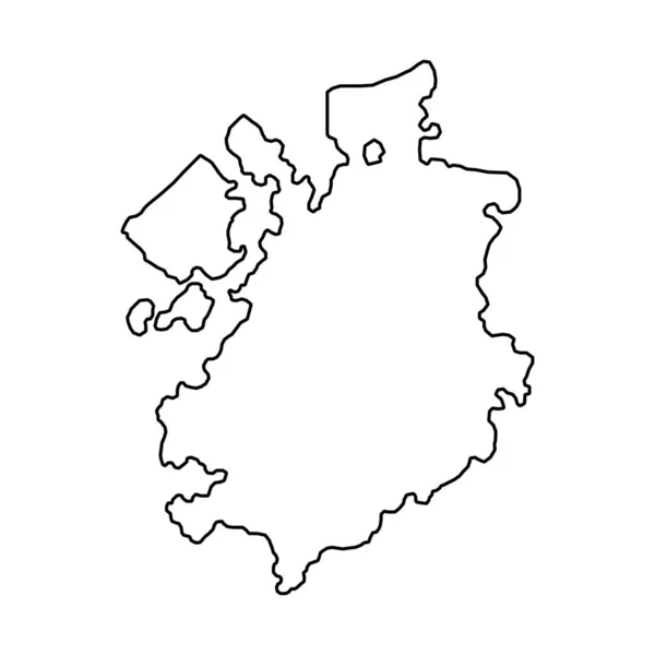 フリブール地図 スイスのカントン ベクターイラスト — ストックベクタ