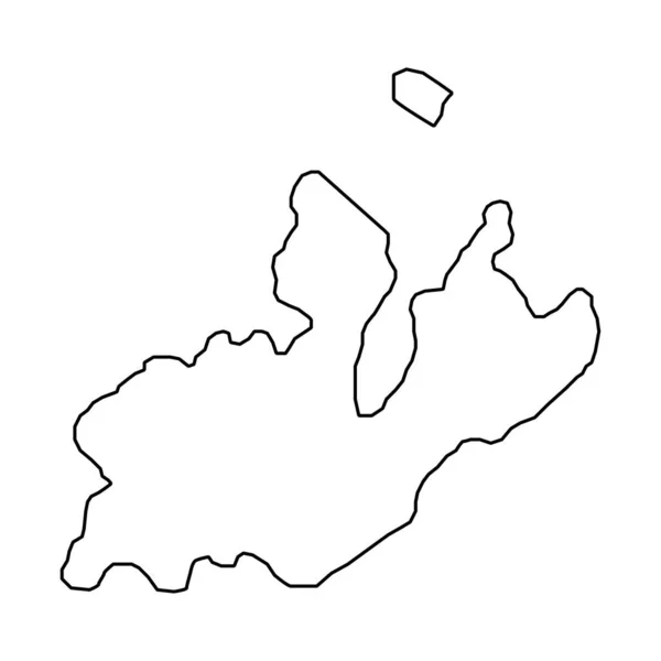 Ženevská Mapa Kantony Švýcarska Vektorová Ilustrace — Stockový vektor