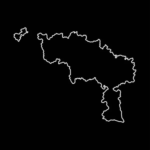 Carte Province Hainaut Provinces Belgique Illustration Vectorielle — Image vectorielle