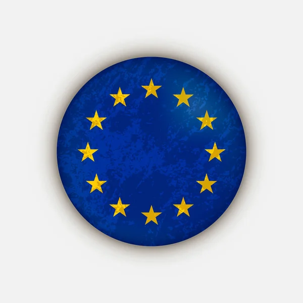 Land Europeiska Unionen Europeiska Unionens Flagga Vektorillustration — Stock vektor