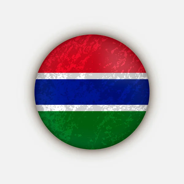País Gâmbia Bandeira Gâmbia Ilustração Vetorial — Vetor de Stock