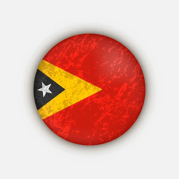 Pays Timor Oriental Drapeau Timor Oriental Illustration Vectorielle — Image vectorielle