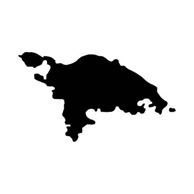 Thurgau haritası, İsviçre Kantonları. Vektör illüstrasyonu.