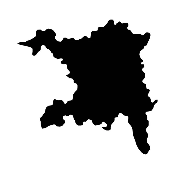 Mapa Aargau Cantões Suíça Ilustração Vetorial — Vetor de Stock