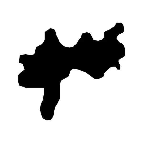 バーゼル シュタット地図 スイスのカントン ベクターイラスト — ストックベクタ