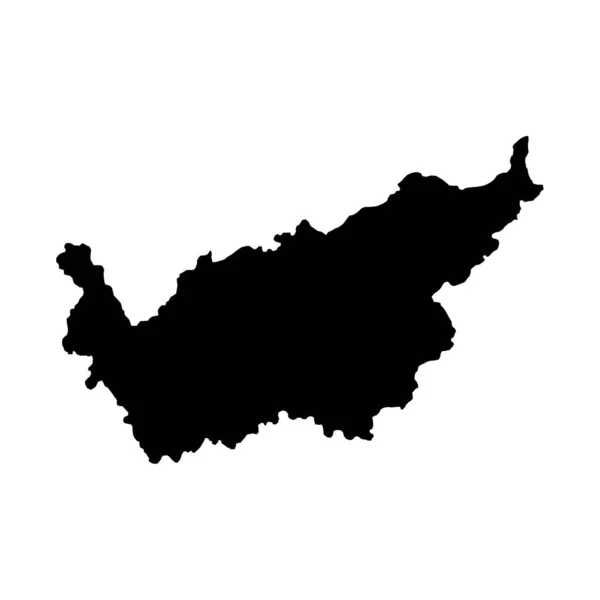 Χάρτης Βαλέ Καντόνια Της Ελβετίας Εικονογράφηση Διανύσματος — Διανυσματικό Αρχείο