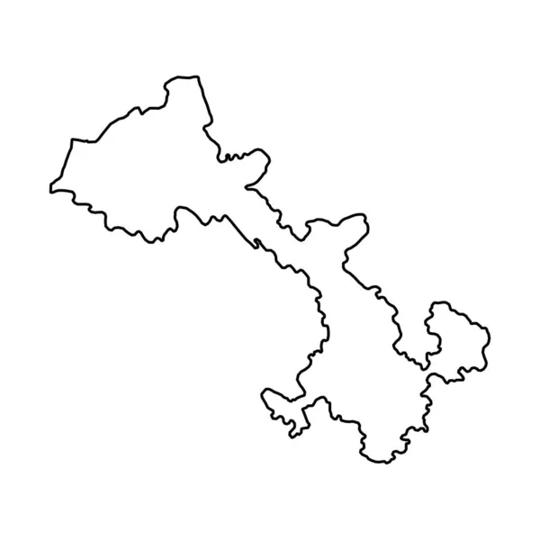 Gansu Mapa Província Divisões Administrativas China Ilustração Vetorial — Vetor de Stock