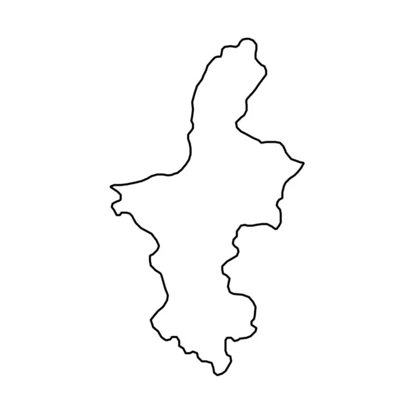 Mapa Región Autónoma Ningxia Hui Divisiones Administrativas China Ilustración Vectorial — Archivo Imágenes Vectoriales