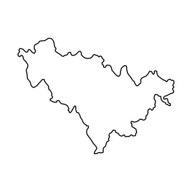 Jilin eyalet haritası, Çin idari bölümleri. Vektör illüstrasyonu.