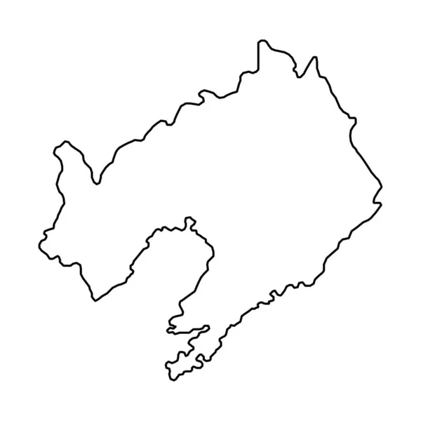 Карта Провінції Ляонін Адміністративний Поділ Китаю Приклад Вектора — стоковий вектор
