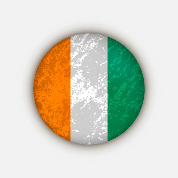 Land Elfenbenskusten Elfenbenskustens Flagga Vektorillustration — Stock vektor