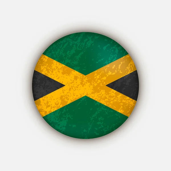 Paese Giamaica Bandiera Giamaicana Illustrazione Vettoriale — Vettoriale Stock