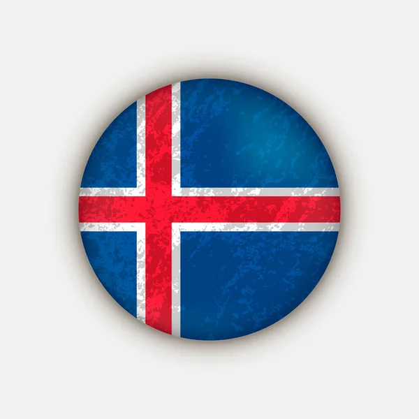 País Islândia Bandeira Islândia Ilustração Vetorial —  Vetores de Stock
