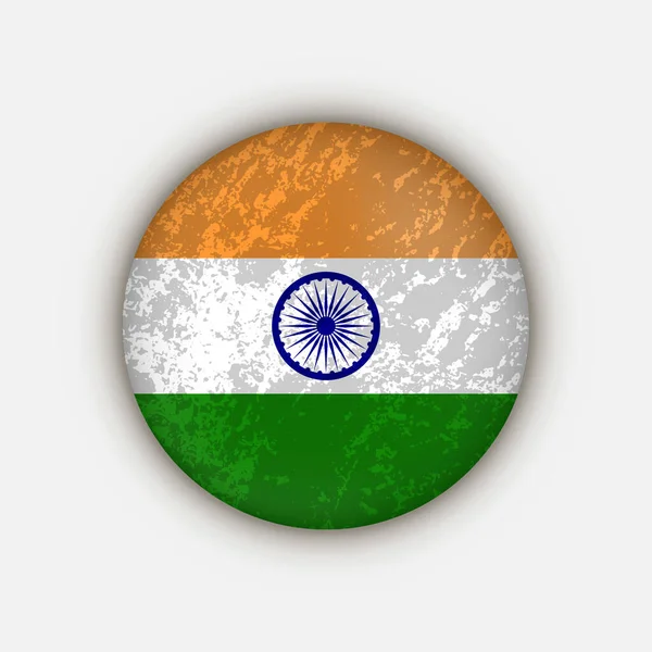 Land Indien Indiens Flagga Vektorillustration — Stock vektor