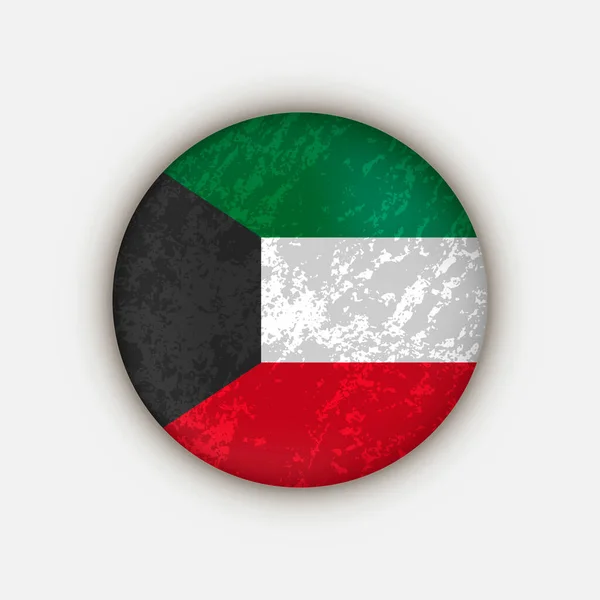 País Kuwait Bandeira Kuwait Ilustração Vetorial — Vetor de Stock
